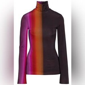 NWOT ELLERY Brut Dégradé Rare Stretch-Jersey Turtleneck Top Size 10 fits S/M